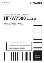 Preview for 2 page of Hitachi HF-W7500 40 Manual