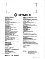 Предварительный просмотр 14 страницы Hitachi HGE-77 Service Manual