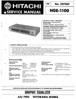 Предварительный просмотр 1 страницы Hitachi HGE-IlOO Service Manual