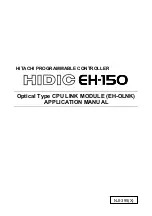 Preview for 1 page of Hitachi Hidic EH-150 EH-OLNK Applications Manual