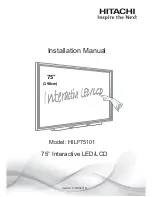 Preview for 1 page of Hitachi HILF75101 Installation Manual