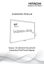 Preview for 1 page of Hitachi HILS65204 Installation Manual