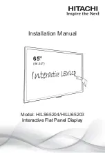 Hitachi HILS65204 Installation Manual preview