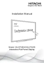 Hitachi HILS75204 Installation Manual preview