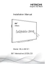 Preview for 1 page of Hitachi HILU-86101 Installation Manual