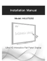 Preview for 1 page of Hitachi HILU75202 Installation Manual