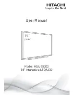Preview for 1 page of Hitachi HILU75202 User Manual