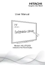 Preview for 1 page of Hitachi HILU75203 User Manual