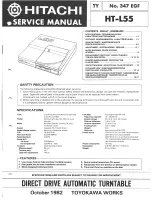 Предварительный просмотр 1 страницы Hitachi HT-L55 Service Manual