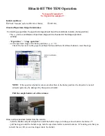 Hitachi HT7700 Quick Manual preview