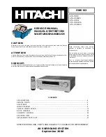 Предварительный просмотр 1 страницы Hitachi HTADD3E Service Manual
