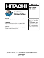 Предварительный просмотр 1 страницы Hitachi HTD-K180E Service Manual