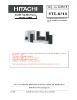 Preview for 1 page of Hitachi HTD-K210 Service Manual