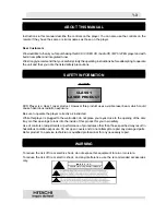 Предварительный просмотр 4 страницы Hitachi HTDK170EUK Instruction Manual