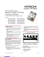 Hitachi HTS721010G9AT00 Quick Installation Manual preview