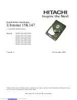 Hitachi HUS151414VL3600 Specifications preview