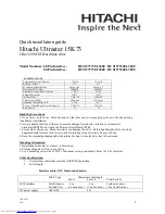 Hitachi HUS157336EL3600 Quick Installation Manual preview
