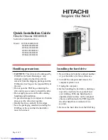 Preview for 1 page of Hitachi HUSSL4040BSS600 Quick Installation Manual