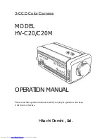 Hitachi HV-C20 Operation Manual preview
