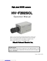 Hitachi HV-F202SCL Operation Manual preview