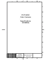 Preview for 1 page of Hitachi HV-F22GV Specifications