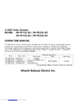 Hitachi HV-F31CL-S2 Operation Manual предпросмотр