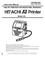 Preview for 1 page of Hitachi IJ UX Instruction Manual