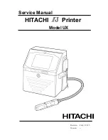 Preview for 1 page of Hitachi IJ UX Service Manual