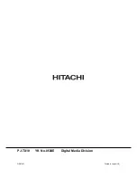 Preview for 64 page of Hitachi Illumina PJ-TX10 Service Manual