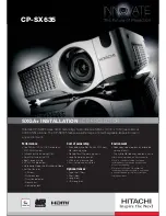 Hitachi Innovate CP-SX635 Technical Specifications preview