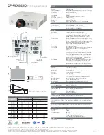 Предварительный просмотр 2 страницы Hitachi Innovate CP-WX8240 Preliminary Specifications