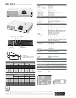 Предварительный просмотр 2 страницы Hitachi Innovate ED-X26 Technical Specifications