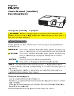 Preview for 1 page of Hitachi Innovate ED-X26 User Manual