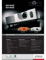 Hitachi Innovate ED-X40Z Technical Specifications предпросмотр