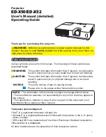 Preview for 1 page of Hitachi Innovate ED-X50 User Manual