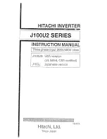 Hitachi J1002 Instruction Manual preview