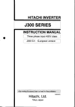 Preview for 1 page of Hitachi J300 E4 Instruction Manual