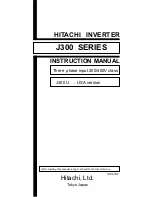 Preview for 1 page of Hitachi J300 Series Instruction Manual