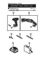 Preview for 1 page of Hitachi KC10DBL - 10.8V Drill, Light Parts List