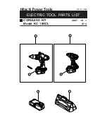 Предварительный просмотр 1 страницы Hitachi KC18DCL - HXP Li-Ion Hammer Drill 2 Piece Combo Parts List