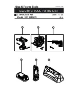 Hitachi KC18DMR - 1/2" Plunge Router VS Electric 15AMP Parts List предпросмотр