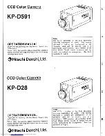 Preview for 1 page of Hitachi KP-D591 Operation Manual