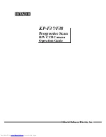 Preview for 1 page of Hitachi KP-F37 Operation Manual