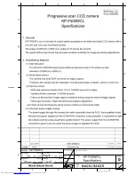 Hitachi KP-F500WCL Specifications preview