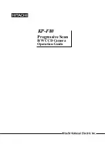 Hitachi KP-F80 Operation Manual предпросмотр