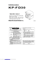 Предварительный просмотр 1 страницы Hitachi KP-FD30 Operation Manual