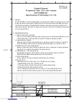 Предварительный просмотр 1 страницы Hitachi KP-FD500GV Specifications