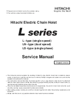 Предварительный просмотр 1 страницы Hitachi L Series Service Manual