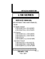 Preview for 1 page of Hitachi L100 Series Service Manual