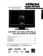 Preview for 1 page of Hitachi L26D103 - 26" LCD TV Operating Manual